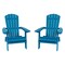 Flash Furniture Blue All-Weather Folding Adirondack Chairs, PK 2 2-JJ-C14505-BLU-GG - alternate 6